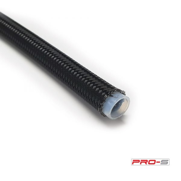 PTFE (Teflon) with Black Stainless Steel Braided Hose
